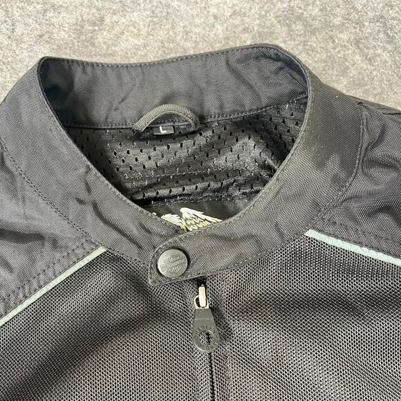 Harley Davidson Mens Black Motorcycle Jacket Mesh Armor Reflective Size Large - Picture 5 of 14